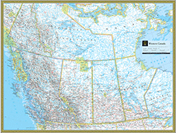 Western Canada Wall Map