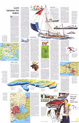 Wisconsin, Michigan and the Great Lakes Wall Map Part B