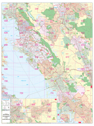 Alameda, CA Wall Map