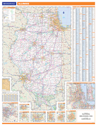 Illinois Wall Map