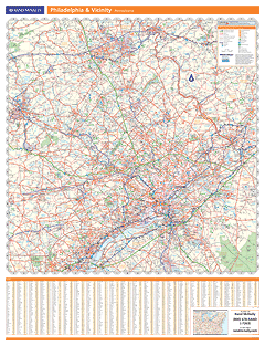 Philadelphia, PA Vicinity Wall Map