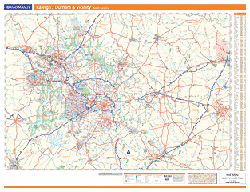 Raleigh, NC Vicinity Wall Map