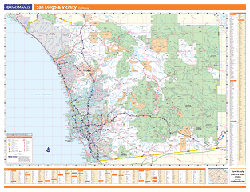 San Diego, CA Vicinity Wall Map