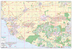 Ventura County, CA Wall Map