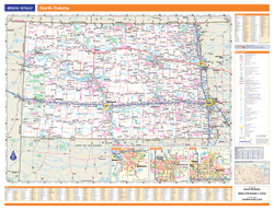 North Dakota Wall Map