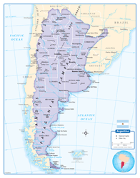 Argentina Wall Map