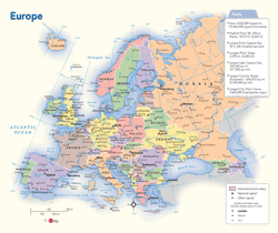 Europe Political Wall Map