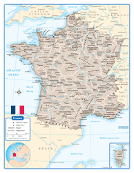 France Wall Map