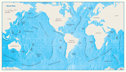 Ocean Floor Wall Map