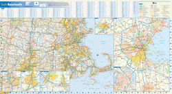 Massachusetts Wall Map