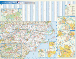 North Carolina Wall Map