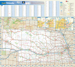 Nebraska Wall Map