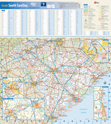 South Carolina Wall Map