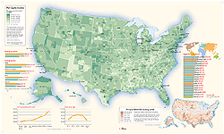 US Economy Wall Map