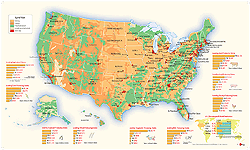 US Land Use Wall Map