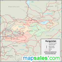 Kyrgyzstan Wall Map