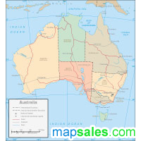 Australia Wall Map