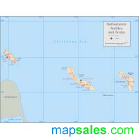 Netherland Antilles Wall Map