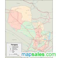Paraguay Wall Map