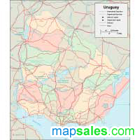 Uruguay Wall Map