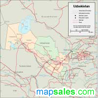 Uzbekistan Wall Map