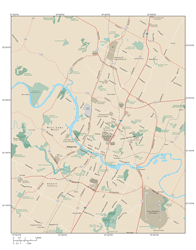 Austin Metro Area Wall Map