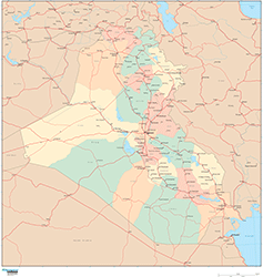 Iraq Wall Map