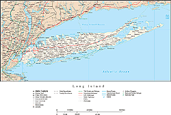 Long Island Ny Zip Code Map New York City   Long Island Wall Map by Map Resources from 