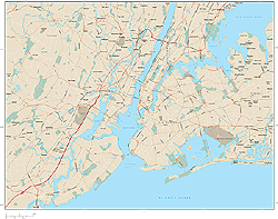 New York City Metro Wall Map by Map Resources - DaVinciBG
