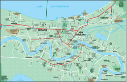 New Orleans Metro Area Wall Map