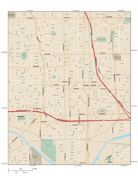 Oklahoma City Downtown Wall Map