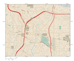 San Antonio Central Wall Map