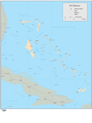 Bahamas Wall Map