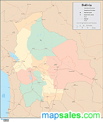Bolivia Wall Map