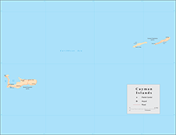 Cayman Islands Wall Map