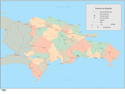 Dominican Republic Wall Map