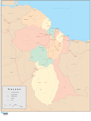 Guyana Wall Map