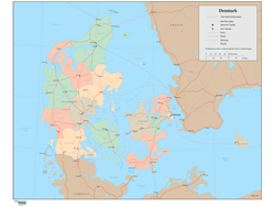 Denmark Wall Map