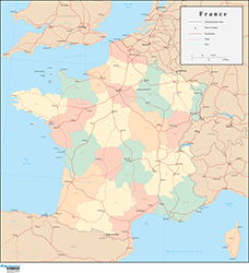 France Wall Map