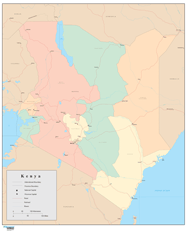 Kenya Wall Map