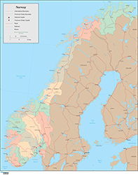 Norway Wall Map