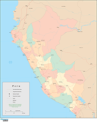 Peru Wall Map