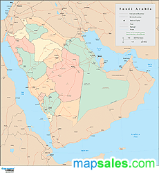 Saudi Arabia Wall Map