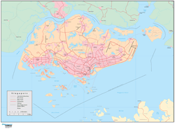 Singapore Wall Map