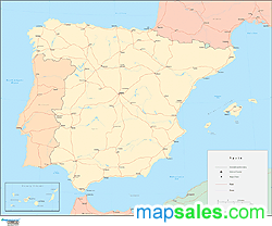 Spain Wall Map