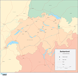 Switzerland Wall Map