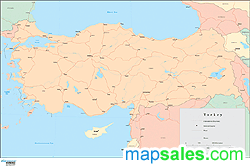 Turkey Wall Map