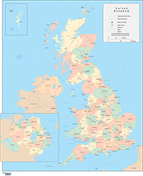 United Kingdom Wall Map