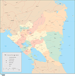 Nicaragua Wall Map