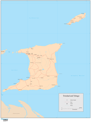 Trinidad/Tobago Wall Map